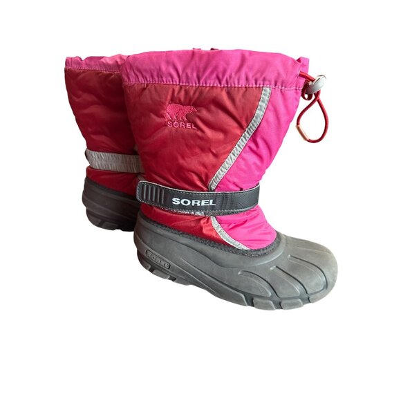 Sorel Womens Red Pink black Waterproof Winter Boots Size 5 SKU8110 - Picture 3 of 12